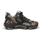 Women's Leopard Pattern All Over Print Mesh Fashion Sneakers