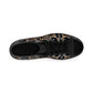 Men's Geometric Black & Gold Kaleidoscope Print High-Top Sneakers