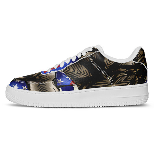 Women's Patriotic Kaleidoscope Pattern All-Over Print Core Low Shoes