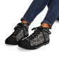 Women's Black Geometric Pattern Urban Peak High Top Shoes