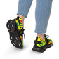 Women's Red Yellow Green Black Stars Athletic Mesh Sneakers