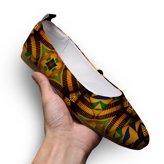 Women's Unisex Flat Leather Comfortable Round Toe Slip