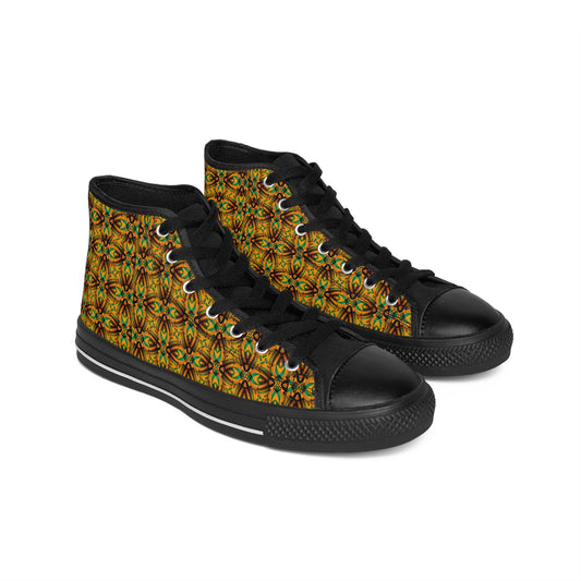 Women's Artistic High Top Sneakers – Colorful, Trendy & Eco-Friendly