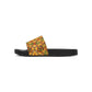 Men's Golden Kaleidoscope Design Slide Sandals
