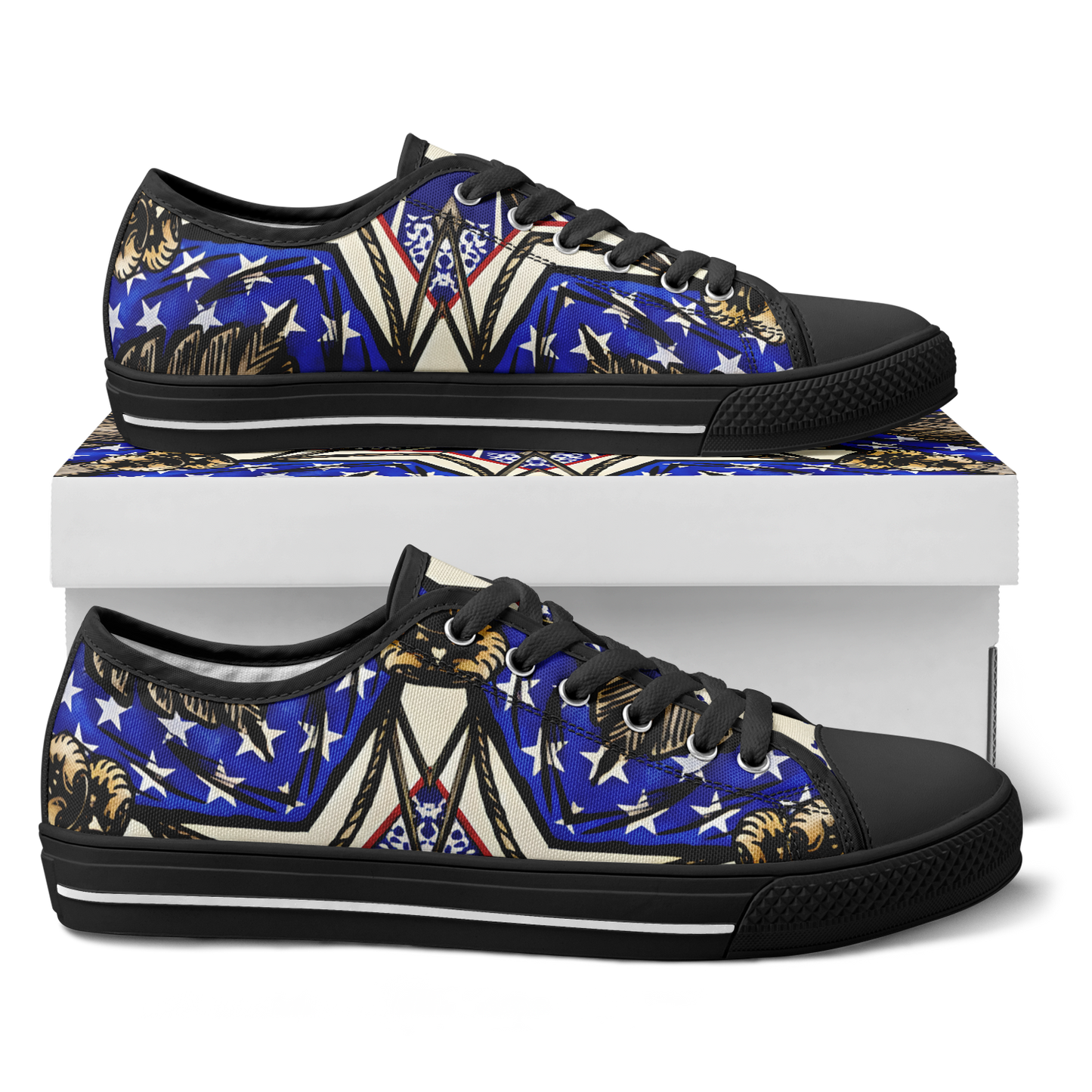 Women's Kaleidoscope Star Pattern All-Over Print Urban Peak Low Shoes