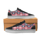 Men's Patriotic Red White Blue Geometric Low Top Skateboarding Shoes