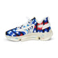 Men's American Flag Stars & Stripes Pattern All Over Print Mesh Sneakers