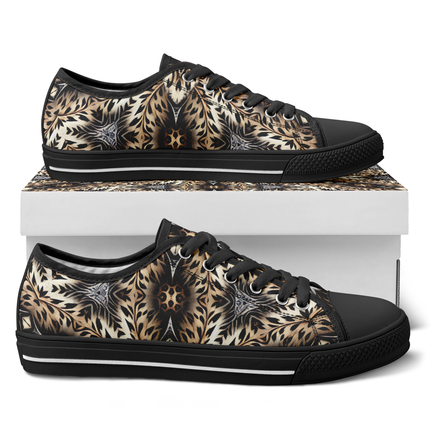 Men's Leopard Kaleidoscope Pattern All-Over Print Urban Peak Low Shoes
