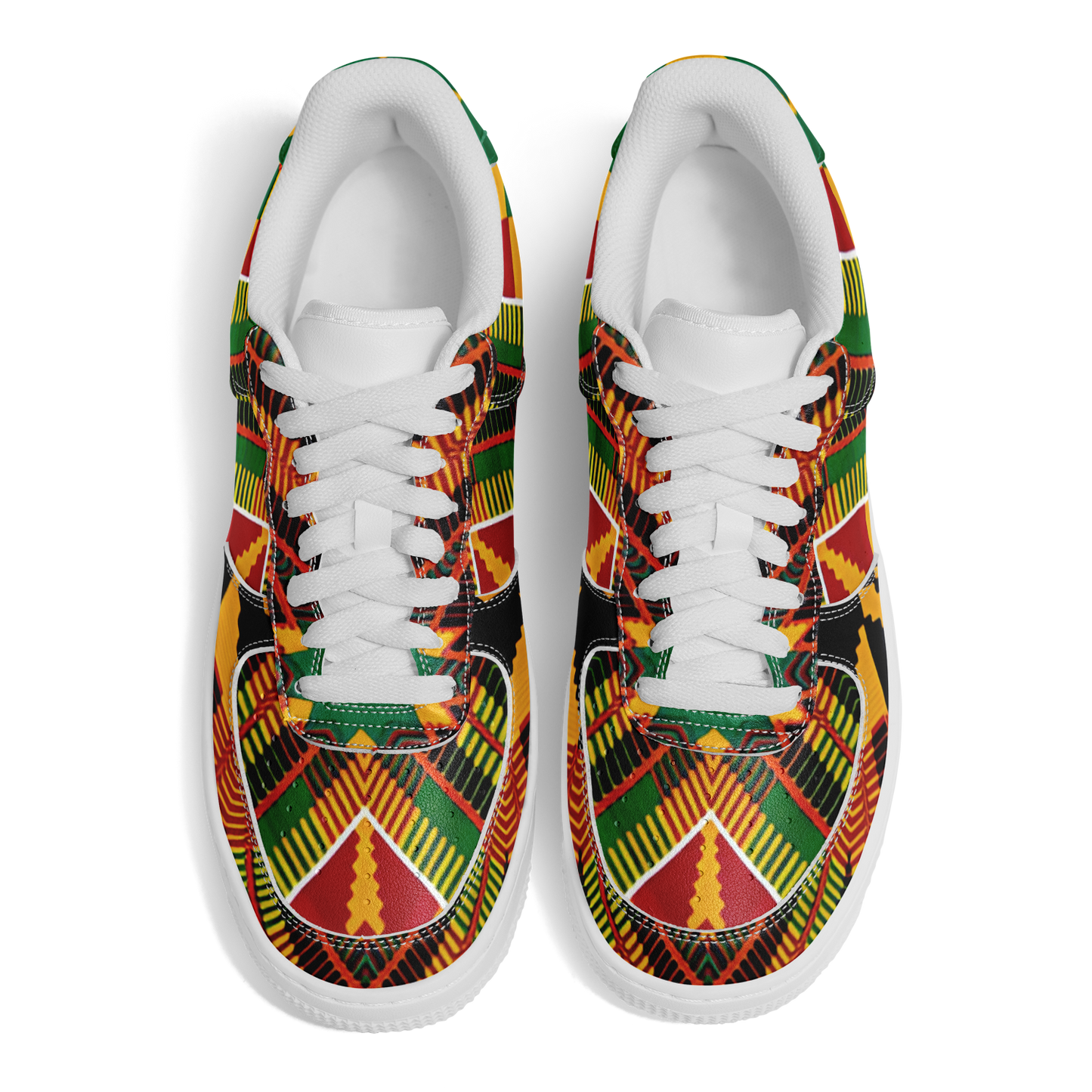 Women's  Vibrant African Kente Geometric All-Over Print Core Low Shoes