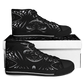 Men's Black & White Geometric All-Over Print Urban Peak High Top Shoes