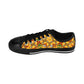 Men's Vibrant Yellow Mosaic Low-Top Canvas Sneakers