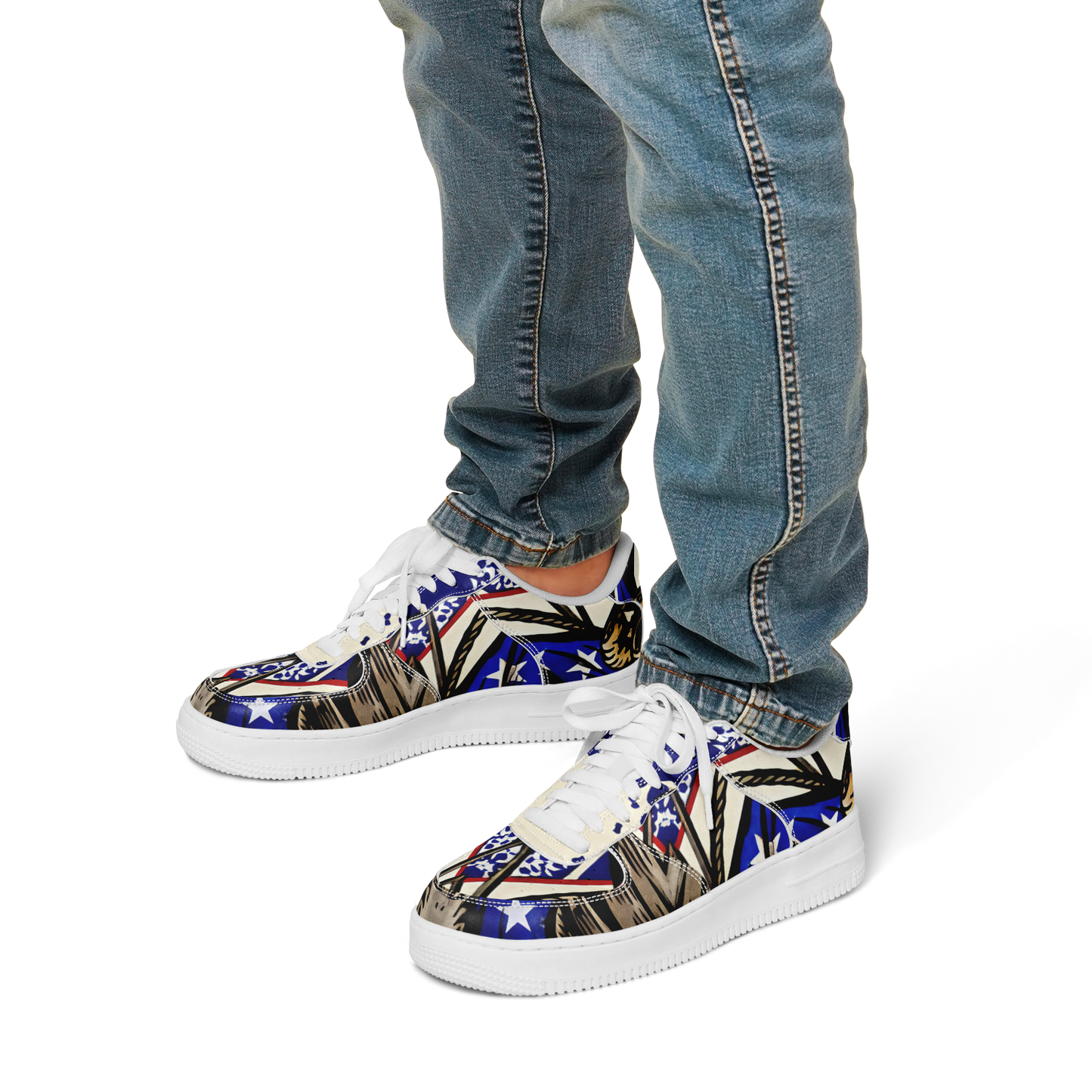 Men's Kaleidoscope Star Pattern All-Over Print Core Low Shoes