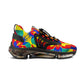 Men's Bold Rainbow Kente-Inspired Geometric Pattern All Over Print Mesh Sneakers