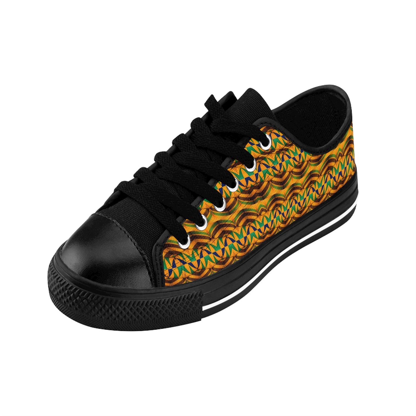 Men's Retro Wave Multicolor Pattern Low Top Sneakers