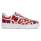 Women's Red Geometric Kaleidoscope Core Low Shoes
