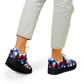 Women's Red White Blue Geometric Pattern All-Over Print Core Low Shoes