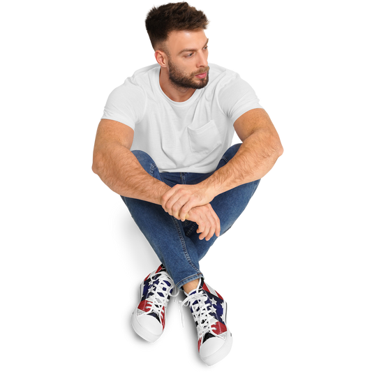 Men's Patriotic Star Flag Urban Peak High Top Shoes