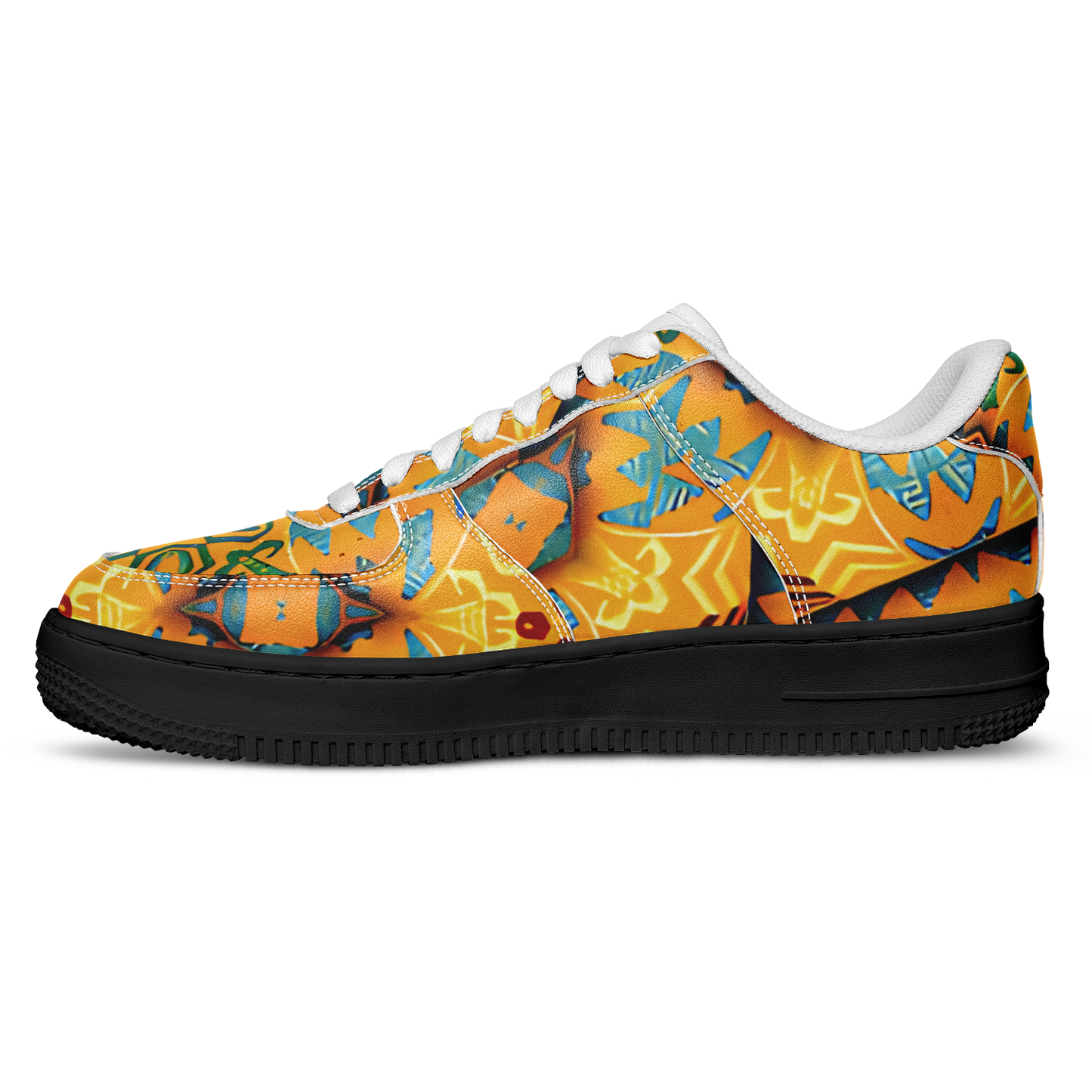 Women's Golden Kaleidoscope Pattern Core Low Shoes