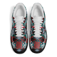 Men's Red & Teal Aztec Geo Pattern All-Over Print Core Low Shoes