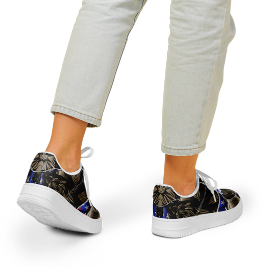 Women's Patriotic Kaleidoscope Pattern All-Over Print Core Low Shoes