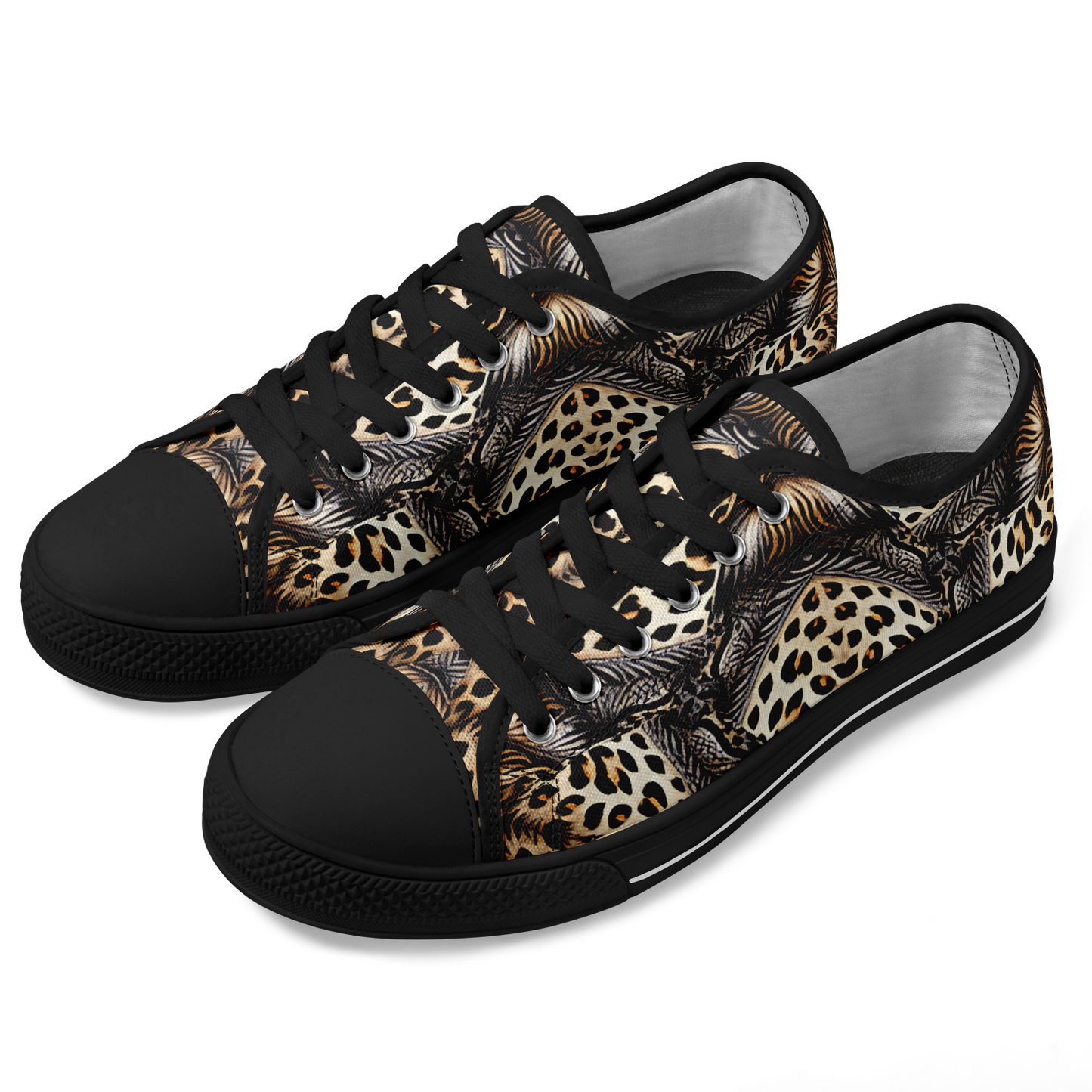 Women's Kaleidoscope Leopard Pattern All-Over Print Urban Peak Low Shoes