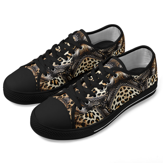 Women's Kaleidoscope Leopard Pattern All-Over Print Urban Peak Low Shoes