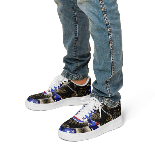 Men's Patriotic Kaleidoscope Pattern All-Over Print Core Low Shoes