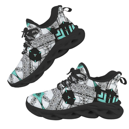 Women's Kaleidoscope Geo Pattern All Over Print Twisted Sole Sneakers