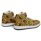 Men's Bold African Kente Inspired Pattern All-Over Print Motion High Top Shoes