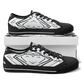 Men's Black & White Kaleidoscope Pattern All Over Print Urban Peak Low Shoes