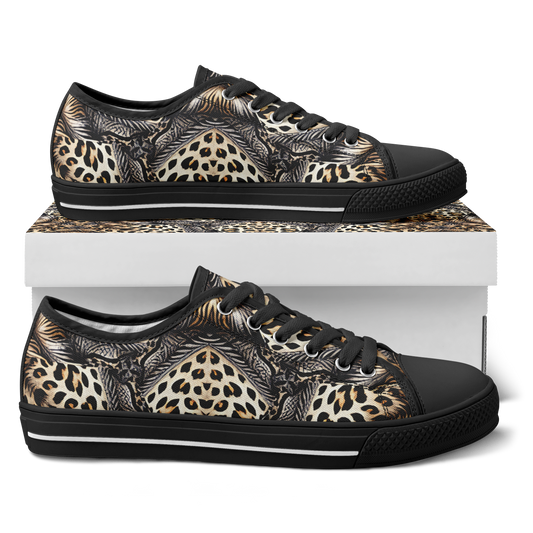 Men's Kaleidoscope Leopard Pattern All-Over Print Urban Peak Low Shoes
