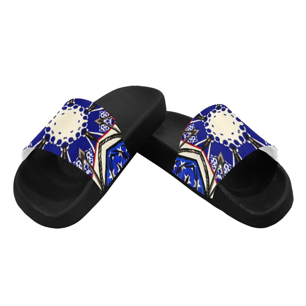Men's Kaleidoscope Star Pattern All-Over Print Men's Slide Sandals