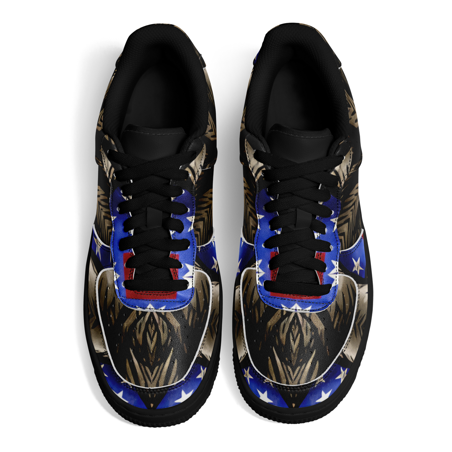 Men's Patriotic Kaleidoscope Pattern All-Over Print Core Low Shoes