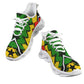 Men's Red Yellow Green and Black Stars Pattern All Over Print Twisted Sole Sneakers