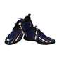 Men's Abstract Neon Geometry Pattern All Over Print Pull Loop Sneakers