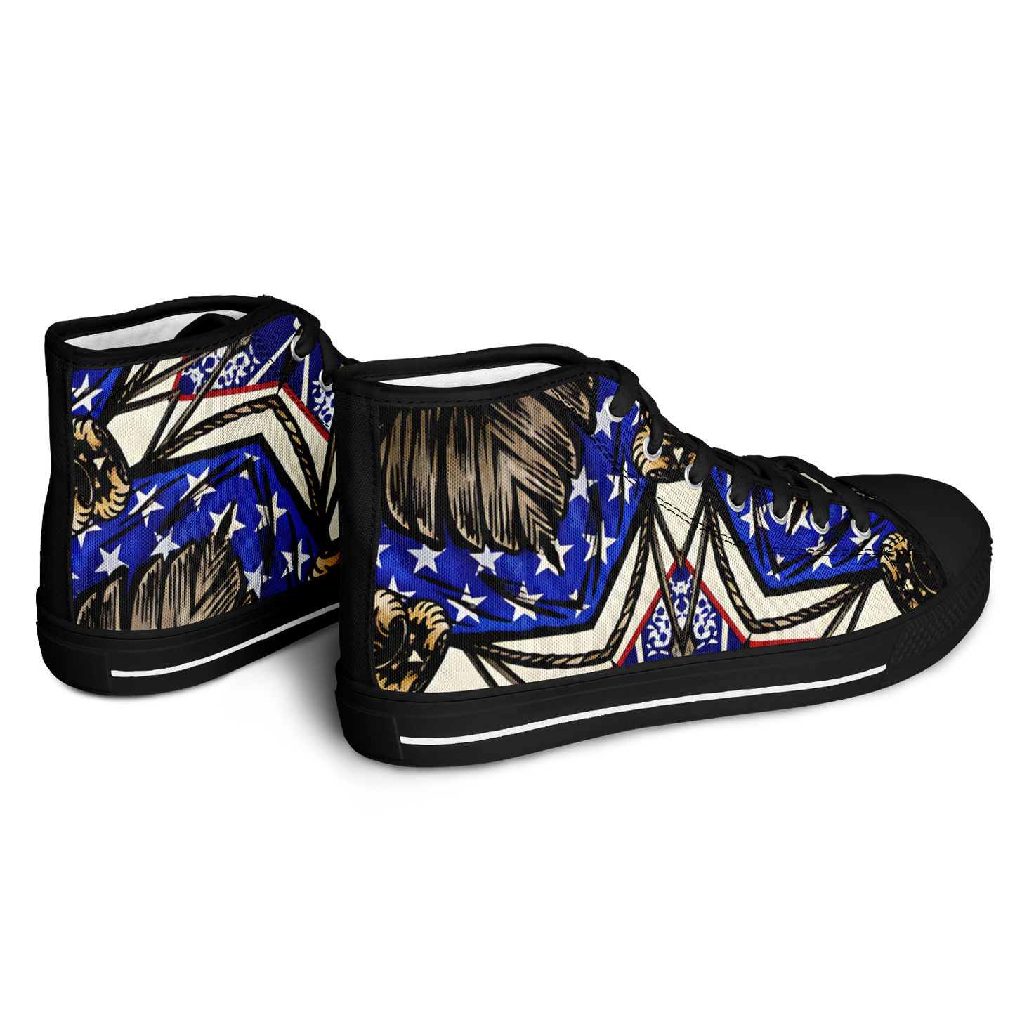 Men's Kaleidoscope Star Pattern All-Over Print Urban Peak High Top Shoes