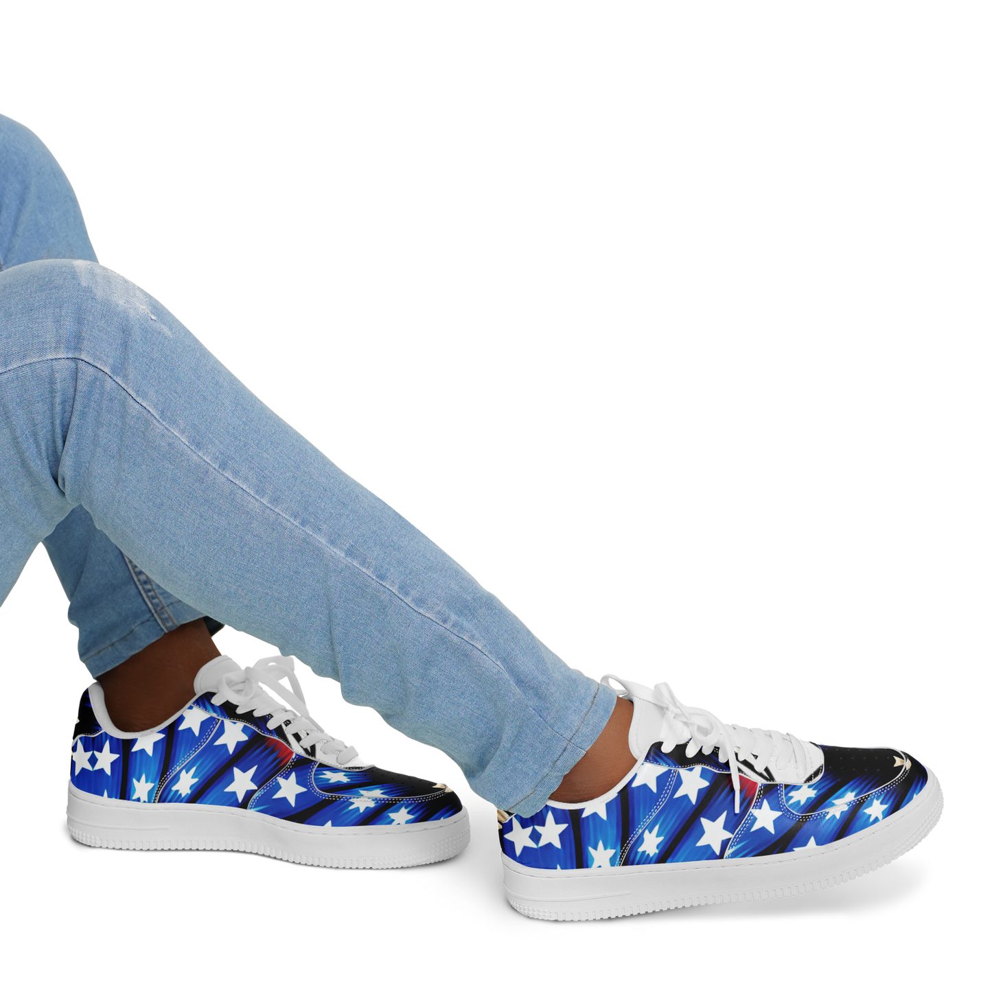 Men's American Flag Pattern All-Over Print Core Low Shoes