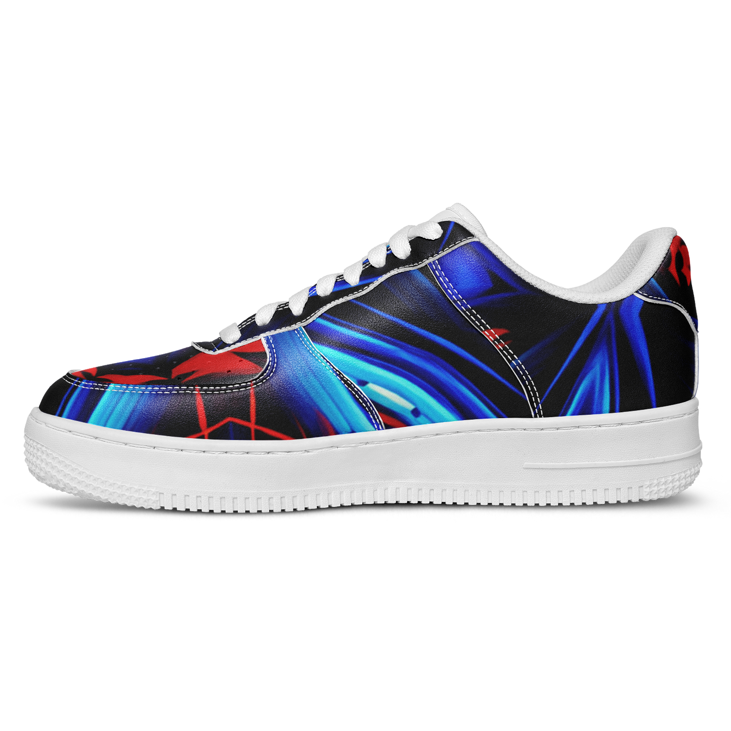 Women's Blue & Red Kaleidoscope Pattern All Over Print Core Low Shoes