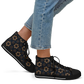 Women's Geometric Floral Pattern in Black & Brown Urban Peak High Top Shoes