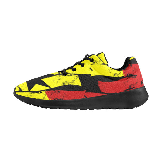 Women's Ghana Flag & Black Star Pattern All-Over Print Athletic Shoes.