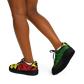 Women's Red Yellow Green and Black Stars Pattern All Over Print Urban Peak High Top Shoes