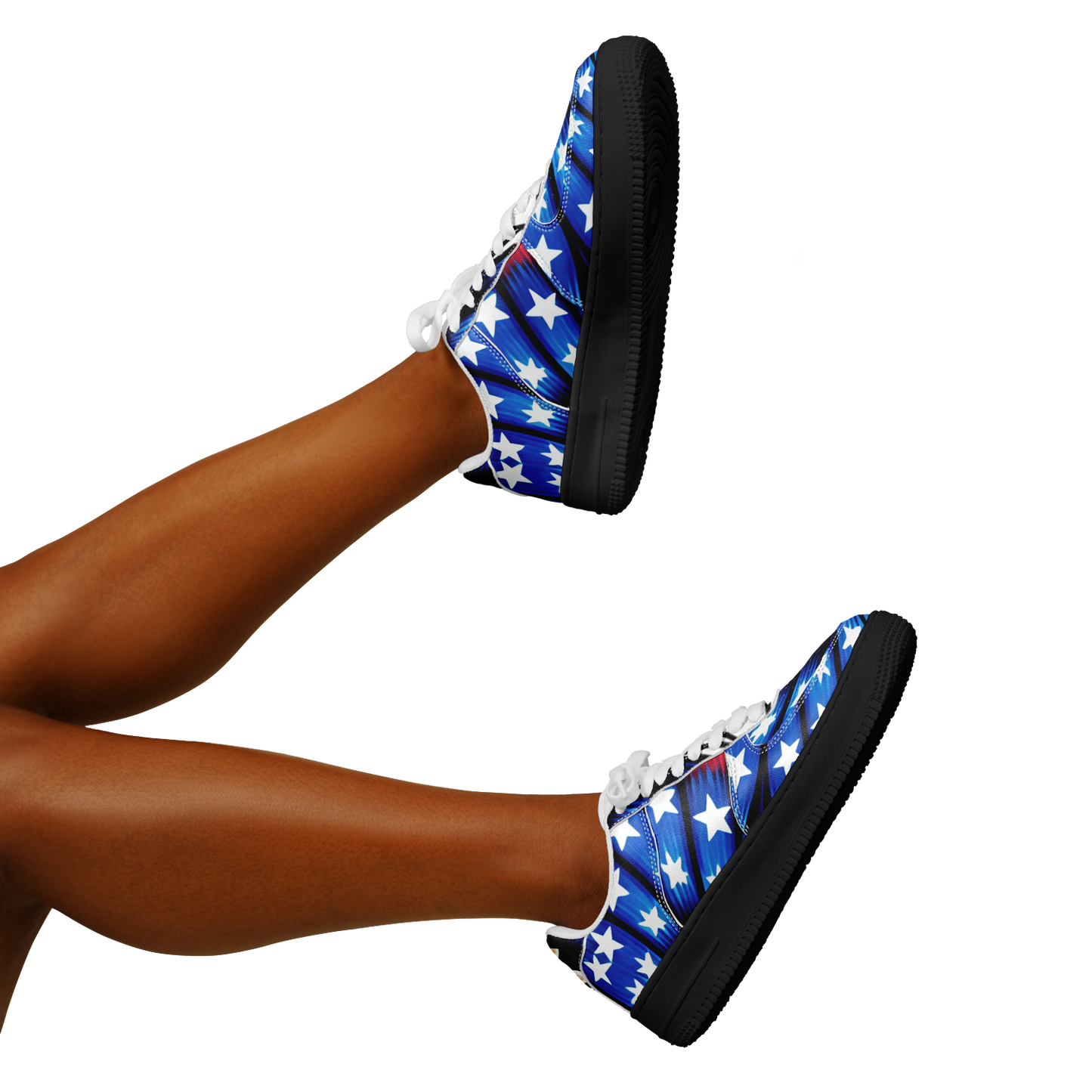 Women's American Flag Pattern All-Over Print Core Low Shoes