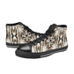 Women's Golden Baroque Pattern All-Over Print Classic High Top Canvas Shoes.