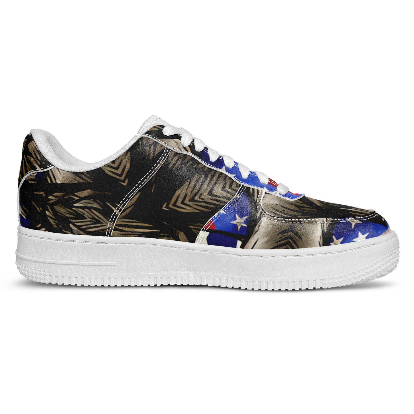 Women's Patriotic Kaleidoscope Pattern All-Over Print Core Low Shoes