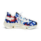 Men's American Flag Stars & Stripes Pattern All Over Print Mesh Sneakers