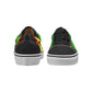 Men's Ghana Flag & Black Star Pattern All-Over Print Low Top Skateboarding Shoes
