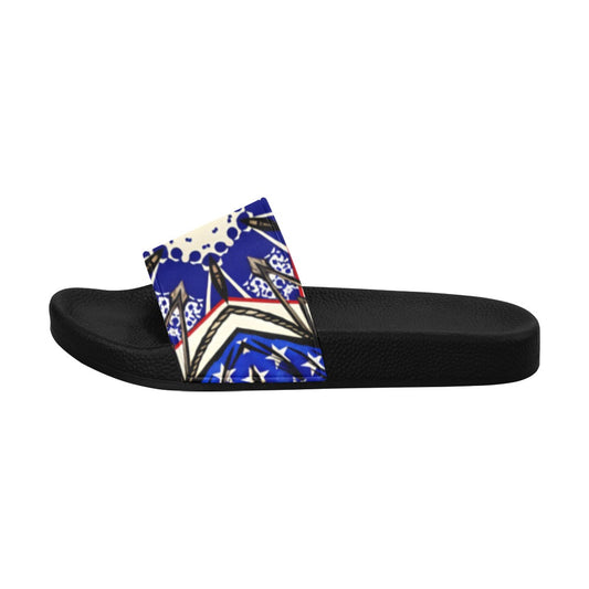 Women's Kaleidoscope Star Pattern All-Over Print Slide Sandals