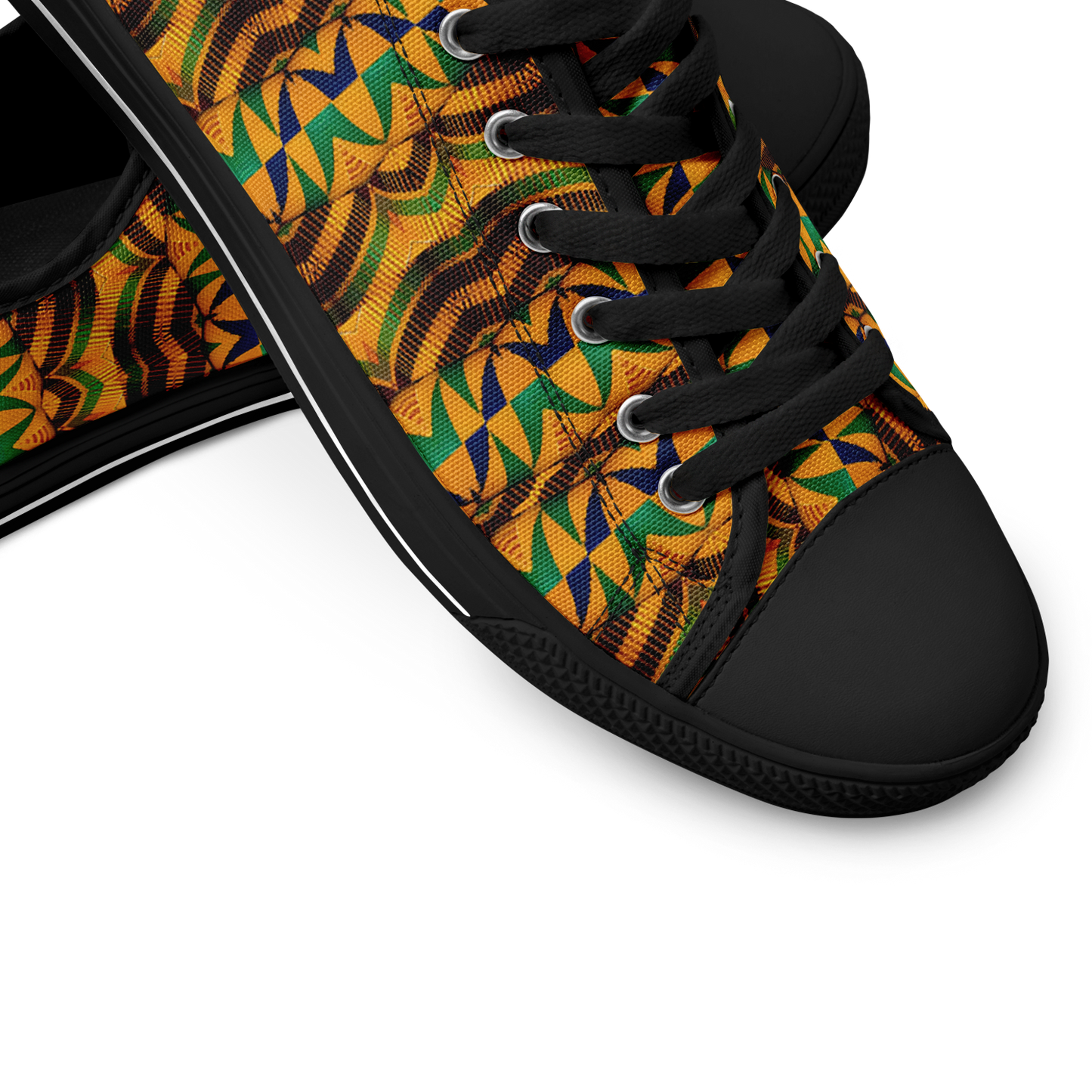 Men's African Kente Geometric Pattern All-Over Print Urban Peak Low Shoes