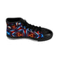 Men's Vibrant Geometric Kaleidoscope All Over Print High-Top Sneakers