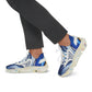 Men's  Blue Wave Abstract Pattern All Over Print Mesh Sneakers